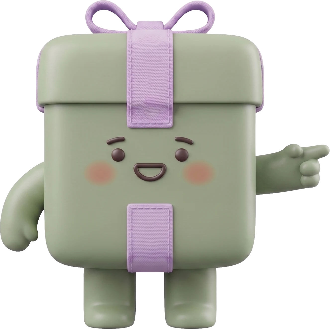 Crafty señalando los regalos personalizados